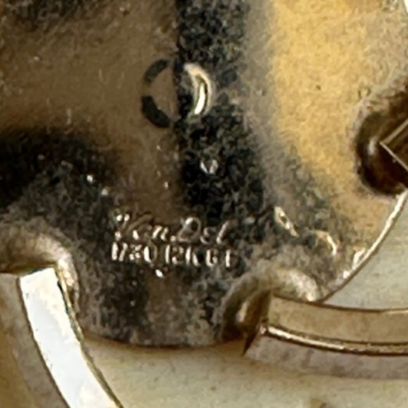 Mid Century Van Dell 1/20 12K Gold Filled Carved Celluloid Rose Brooch Vintage - Picture 9 of 11